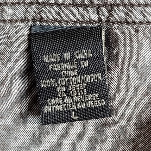 Vintage Marithe Francois Girbaud Mens L Brown Button Shirt Roll Tab Long Sleeve - Picture 10 of 13